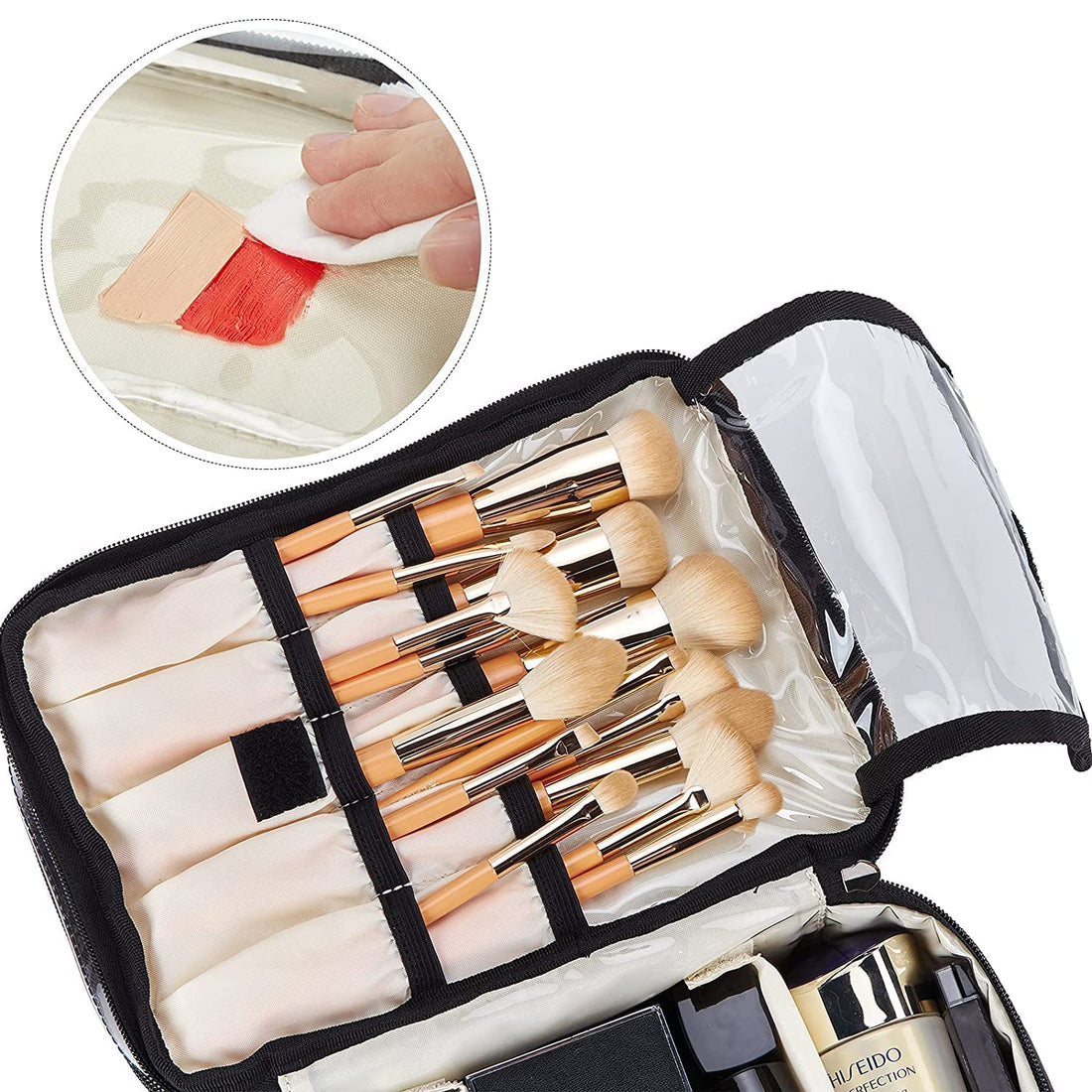 KUKLAR Double-Deck Bag with Zipper Clouser (Black)