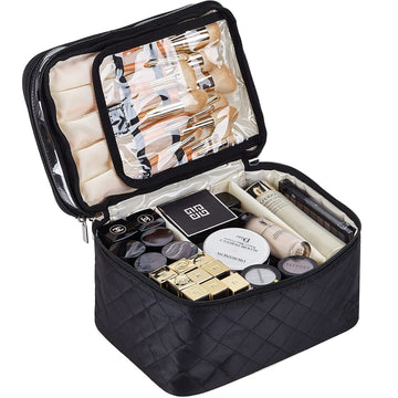 KUKLAR Double-Deck Bag with Zipper Clouser (Black)