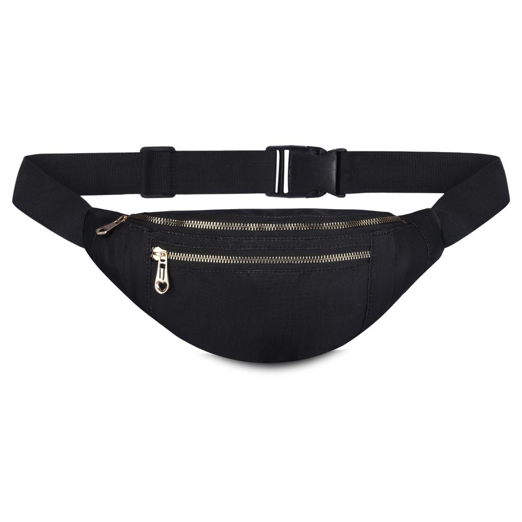 KUKLAR Waist Bag for Men and Women Travel Chest Bag for Men Travel Fanny Pack for Women Waist Bag for Women Side Bag for Men Travel Accessories, Mobile Bag, Money Bag (Black)