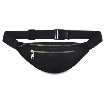 KUKLAR Waist Bag for Men and Women Travel Chest Bag for Men Travel Fanny Pack for Women Waist Bag for Women Side Bag for Men Travel Accessories, Mobile Bag, Money Bag (Black)