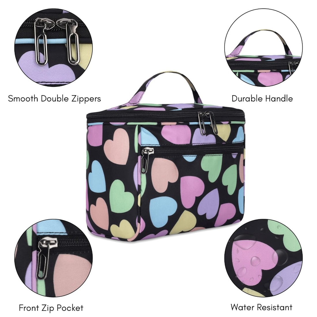 KUKLAR Printed Bag with Zipper, Multicolour Pattern(Heats Print)