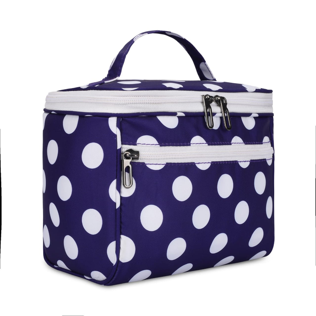 KUKLAR Dot Insulated Cooler Bag, Purple and White(DOT Print Purple)