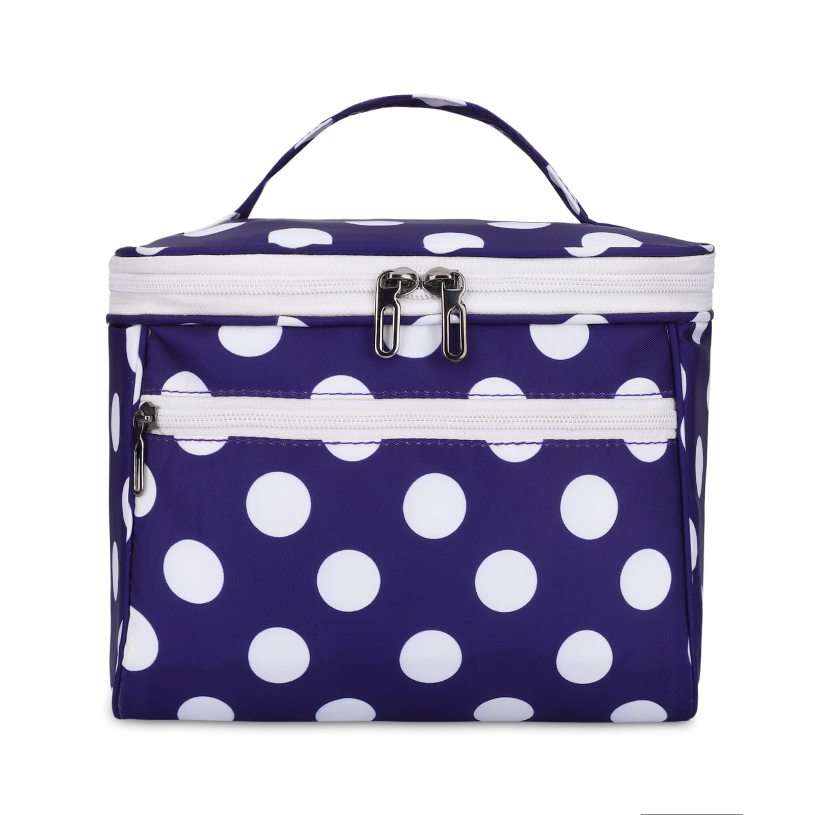 KUKLAR Dot Insulated Cooler Bag, Purple and White(DOT Print Purple)