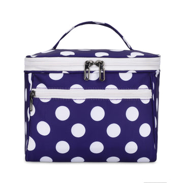KUKLAR Dot Insulated Cooler Bag, Purple and White(DOT Print Purple)